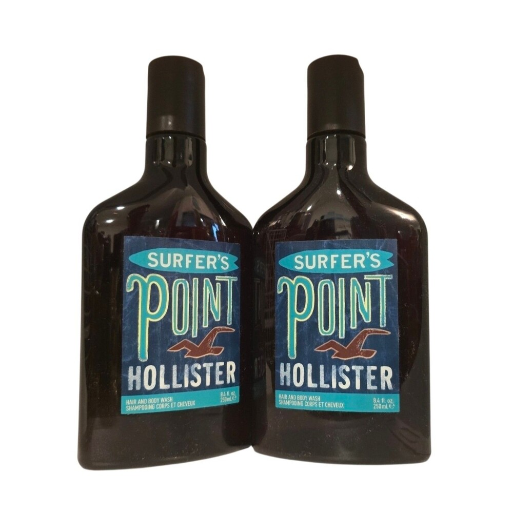 2pc Hollister Men Vintage SURFER fragrance scented BODY WASH BRAND NEW